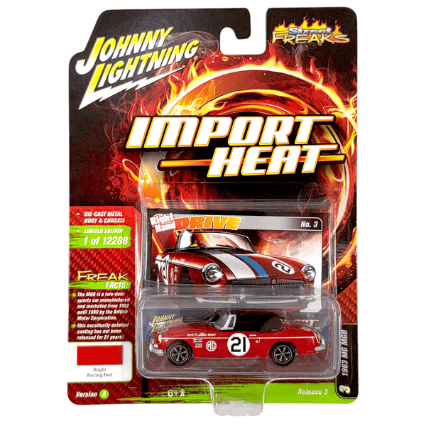Johnny Lightning - 1963 MG MGB - 2021 Import Heat Series - Top CollectiblesDiecastJohnny Lightning