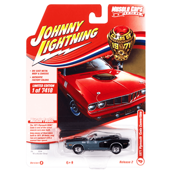 Johnny Lightning - 1971 Plymouth 'Cuda Convertible - 2021 Muscle Cars U.S.A. Series - Top CollectiblesDiecastJohnny Lightning