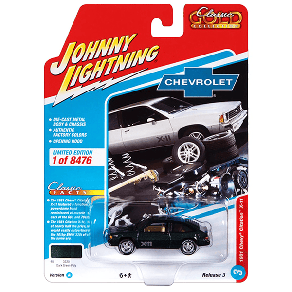 Johnny Lightning - 1981 Chevy Citation X - 11 - 2021 Classic Gold Collection Series - Top CollectiblesDiecastJohnny Lightning