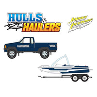 Johnny Lightning - 1985 Toyota SR5 Pickup w/Malibu Speed Boat Trailer - 2024 Hulls & Haulers Series *Pre - Order* - Top CollectiblesDiecastJohnny Lightning