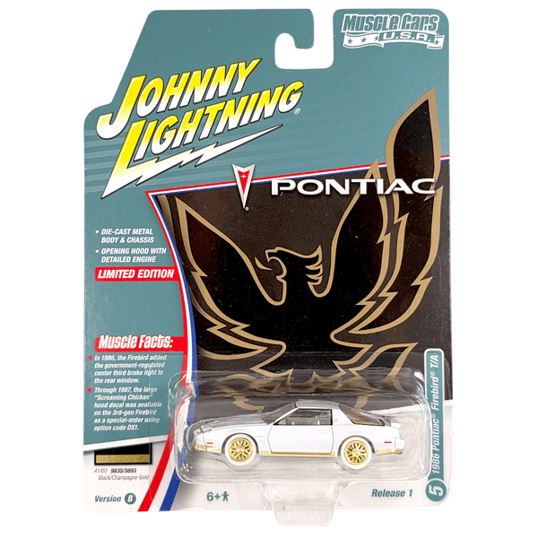Johnny Lightning - 1986 Pontiac Firebird T/A - 2025 Muscle Cars U.S.A. Series *White Lightning Chase* - Top CollectiblesDiecastJohnny Lightning
