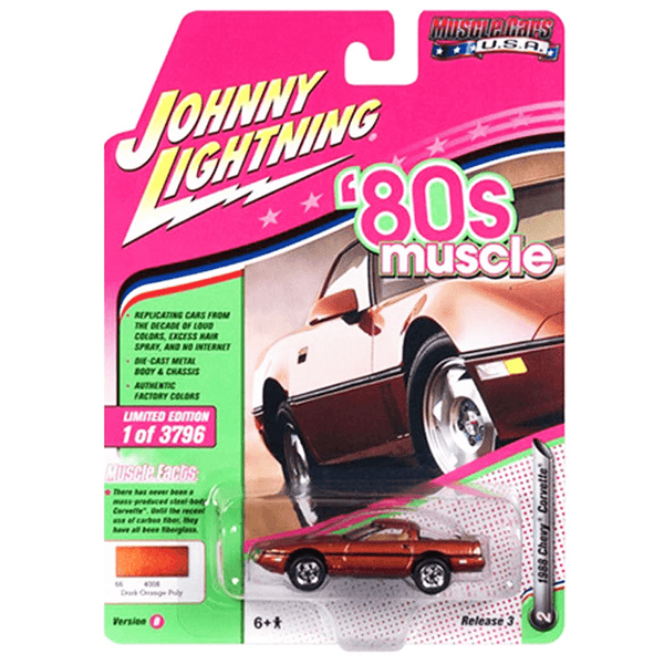 Johnny Lightning - 1988 Chevy Corvette - 2019 Muscle Cars U.S.A. Series - Top CollectiblesDiecastJohnny Lightning