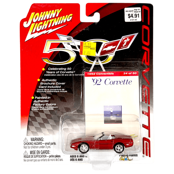Johnny Lightning - 1992 Convertible - 2003 Corvette 50th Anniversary Series - Top CollectiblesDiecastJohnny Lightning