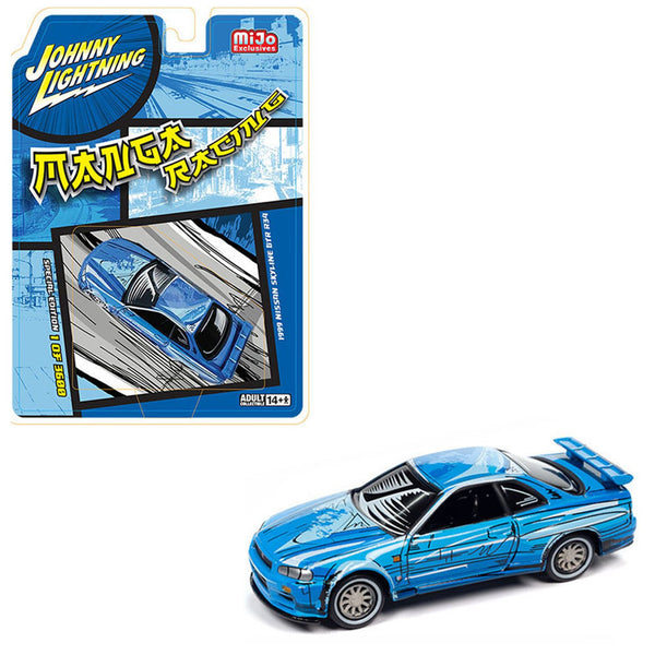 Johnny Lightning - 1999 Nissan Skyline GT - R R34 "Manga Racing" - Top CollectiblesDiecastJohnny Lightning