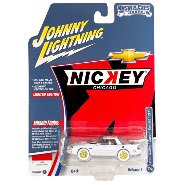 Johnny Lightning - 2002 Nickey Chevy Camaro ZL1 - 2025 Muscle Cars U.S.A. Series *White Lightning Chase* - Top CollectiblesDiecastJohnny Lightning