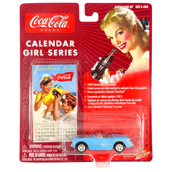 Johnny Lightning - '54 Corvette Convertible - 2004 Coca - Cola Calendar Girl Series - Top CollectiblesDiecastJohnny Lightning