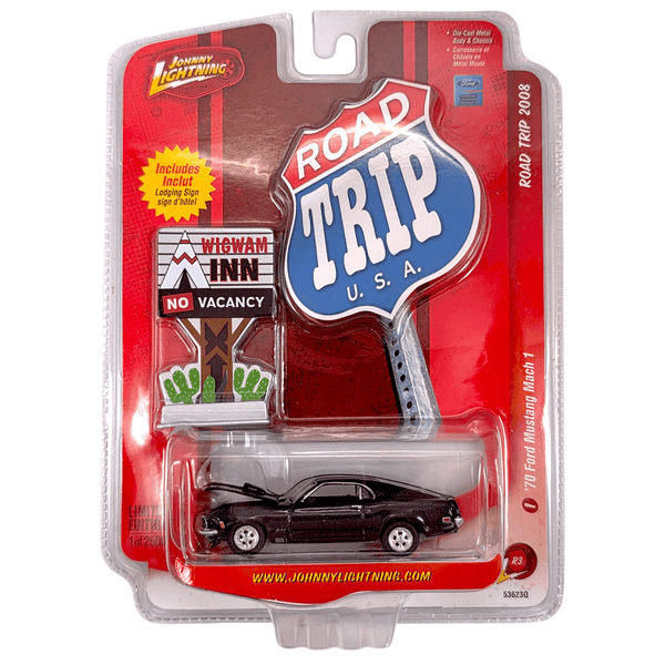 Johnny Lightning - '70 Ford Mustang Mach 1 w/ Lodging Sign - 2008 Road Trip U.S.A Series - Top CollectiblesDiecastJohnny Lightning