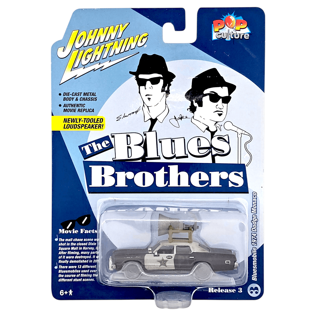 Johnny Lightning - Bluesmobile 1974 Dodge Monaco - 2024 Pop Culture Series - Top CollectiblesDiecastJohnny Lightning