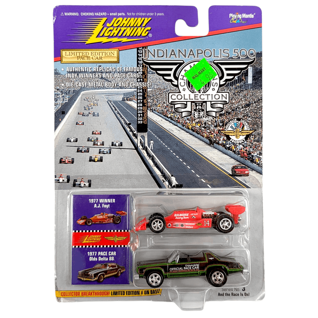 Johnny Lightning - Indy Car &amp; 1977 Olds Delta 88 Pace Car - 1996 Indianapolis 2 - Pack - Top CollectiblesDiecastJohnny Lightning