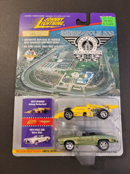 Johnny Lightning - Johnny Rutherford Indy Car & 1974 Hurst Olds Pace Car - 1996 Indianapolis 500 2 - Pack - Top CollectiblesDiecastJohnny Lightning