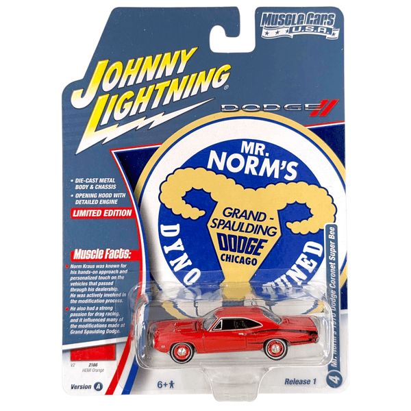 Johnny Lightning - Mr. Norm's 1970 Dodge Coronet Super Bee - 2025 Muscle Cars U.S.A. Series - Top CollectiblesDiecastJohnny Lightning
