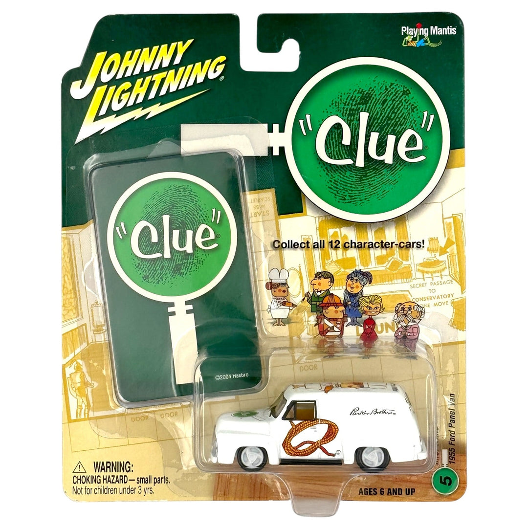 Johnny Lightning - Mrs. White 1955 Ford Panel Van - 2004 Clue Series * White Lightning Chase * - Top CollectiblesDiecastJohnny Lightning