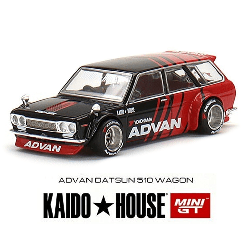 Kaido House x Mini GT - ADVAN Datsun 510 Wagon - Top CollectiblesDiecastMini GT
