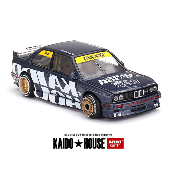 Kaido House x Mini GT - BMW M3 (E30) Kaido Works V1 – Dark Blue *Sealed, Possibility of a Chase - Pre - Order* - Top CollectiblesDiecastMini GT