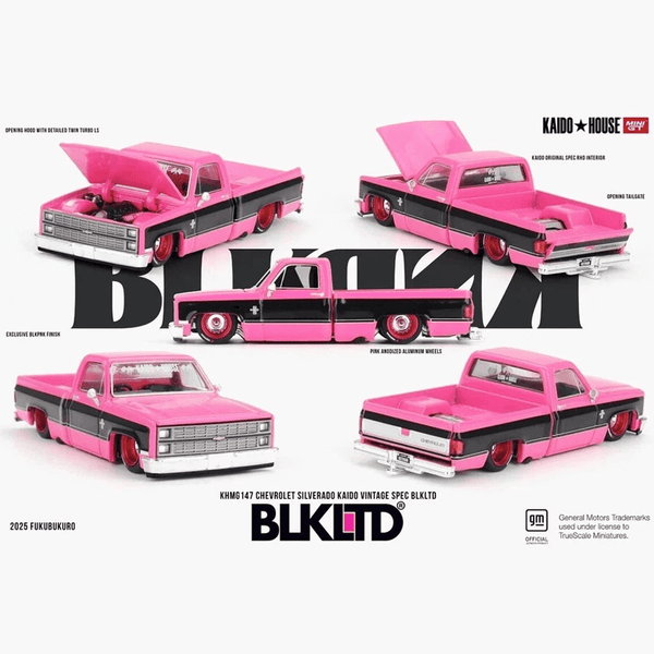 Kaido House x Mini GT - Chevrolet Silverado Kaido Vintage Spec w/ Pin *BLKLTD - Only 400 Units Made* - Top CollectiblesDiecastMini GT