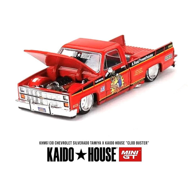 Kaido House x Mini GT - Chevrolet Silverado Tamiya “CLOD BUSTER” – Orange *Sealed, Possibility of a Chase* - Top CollectiblesDiecastMini GT