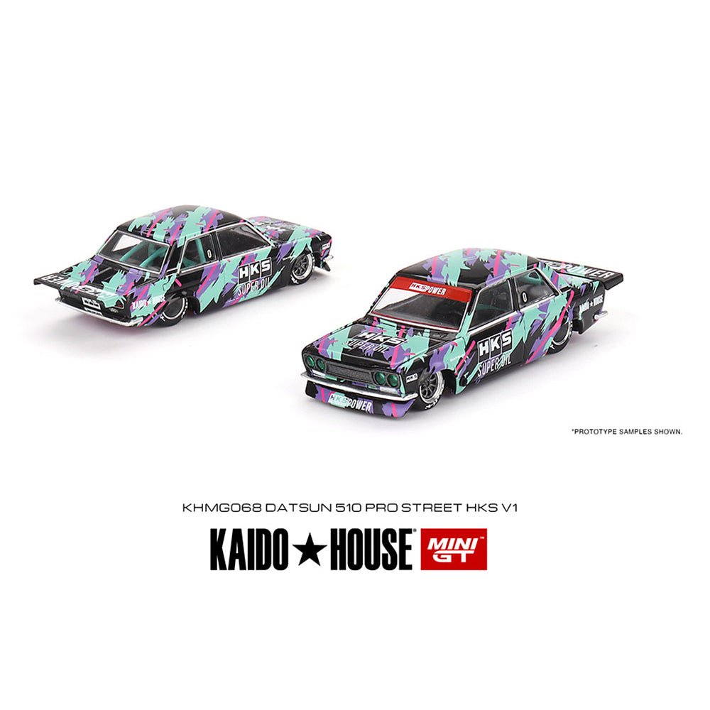 Kaido House x Mini GT - Datsun 510 Pro Street HKS V1 - Top CollectiblesDiecastMini GT
