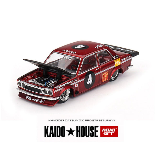 Kaido House x Mini GT - Datsun 510 Pro Street JPN V1 - Top CollectiblesDiecastMini GT