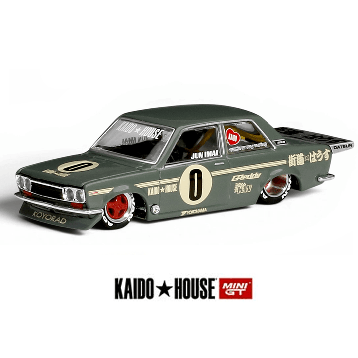Kaido House x Mini GT - Datsun 510 Pro Street - OG Green - Top CollectiblesDiecastMini GT