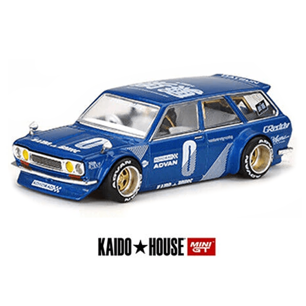 Kaido House x Mini GT - Datsun 510 Wagon - Blue
