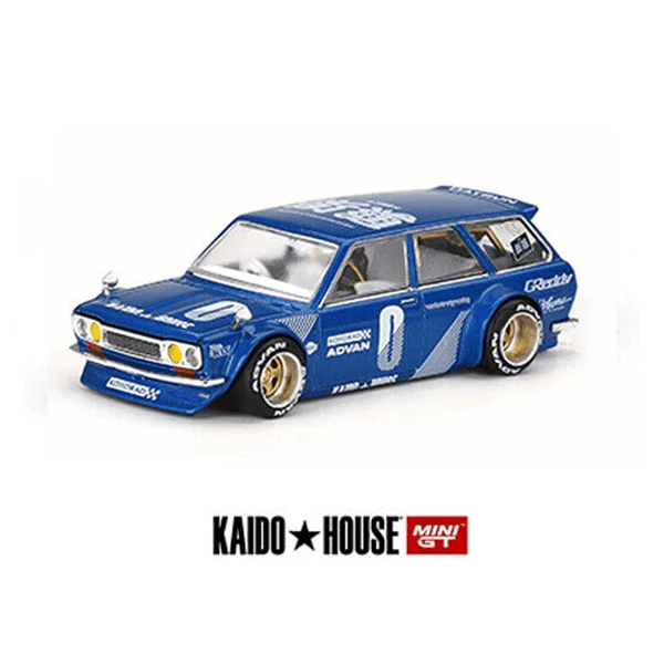 Kaido House x Mini GT - Datsun 510 Wagon - Blue - Top CollectiblesDiecastMini GT