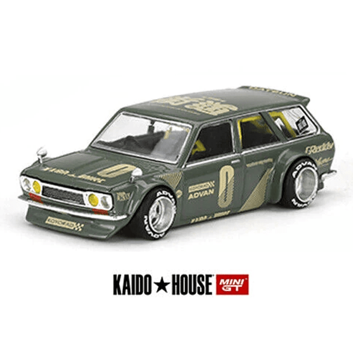 Kaido House x Mini GT - Datsun 510 Wagon - Green - Top CollectiblesDiecastMini GT