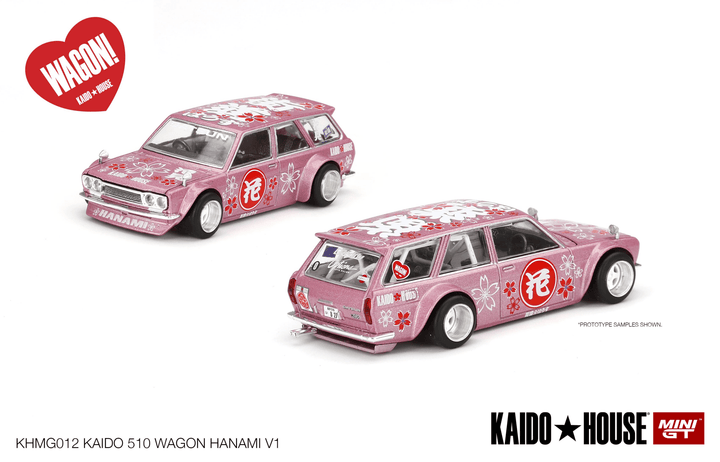 Kaido House x Mini GT - Datsun 510 Wagon Hanami V1 - Top CollectiblesDiecastMini GT