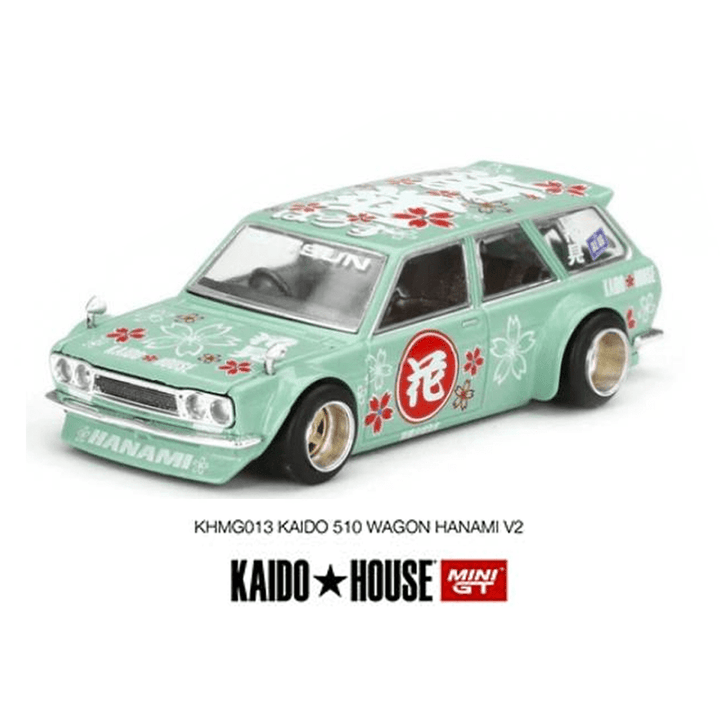 Kaido House x Mini GT - Datsun 510 Wagon Hanami V2 - Top CollectiblesDiecastMini GT