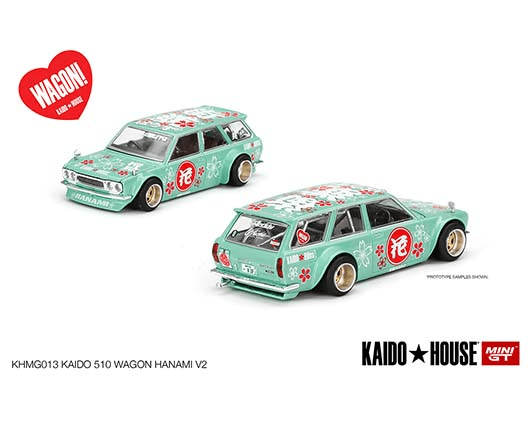 Kaido House x Mini GT - Datsun 510 Wagon Hanami V2 - Top CollectiblesDiecastMini GT