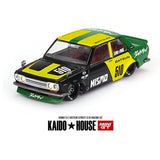 Kaido House x Mini GT - Datsun Street 510 Racing V2 – Black Yellow *Sealed, Possibility of a Chase* - Top CollectiblesDiecastMini GT