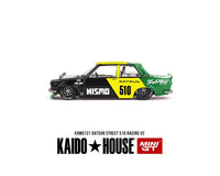 Kaido House x Mini GT - Datsun Street 510 Racing V2 – Black Yellow *Sealed, Possibility of a Chase* - Top CollectiblesDiecastMini GT