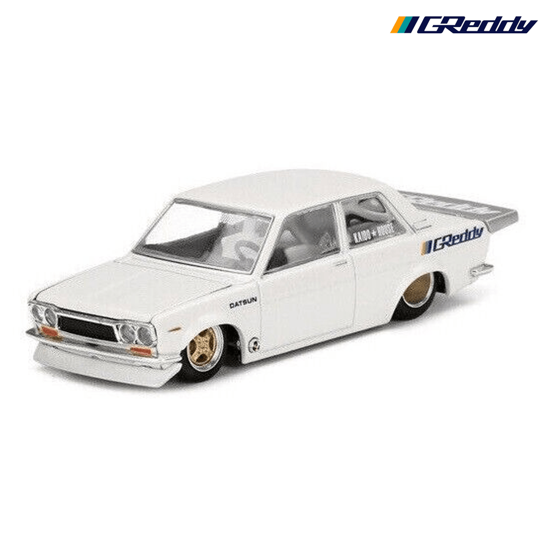 Kaido House x Mini GT - Greddy Datsun 510 Pro Street V2 - White - Top CollectiblesDiecastMini GT