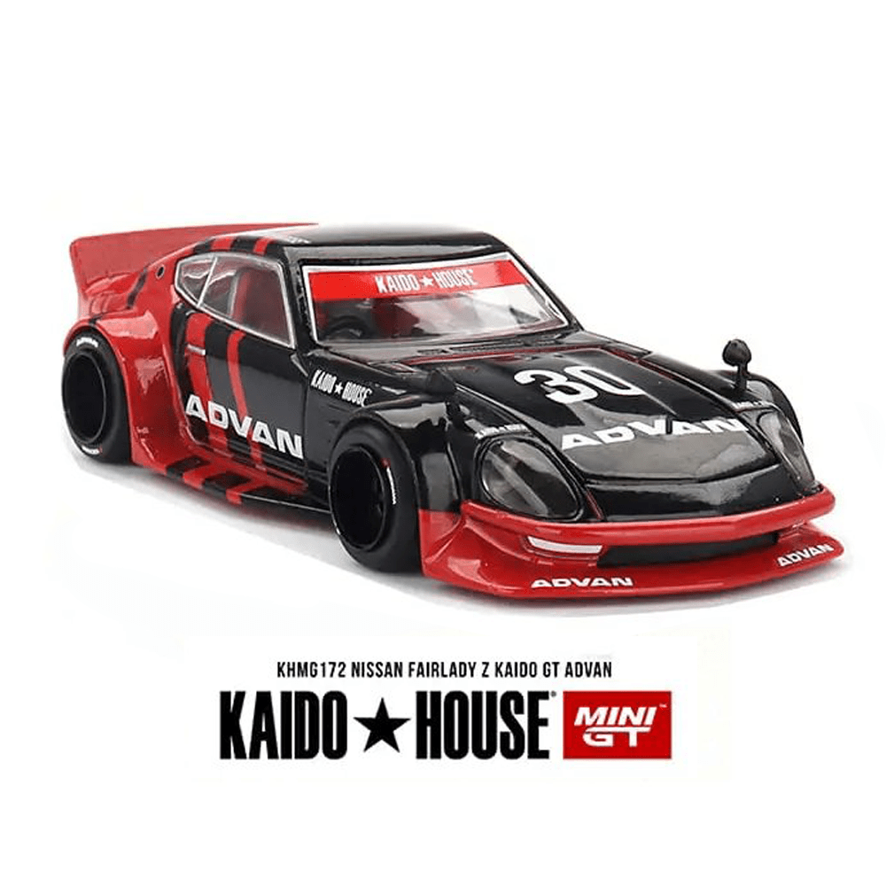 Kaido House x Mini GT - Nissan Fairlady Z Kaido GT ADVAN – Black *Sealed, Possibility of a Chase* - Top CollectiblesDiecastMini GT