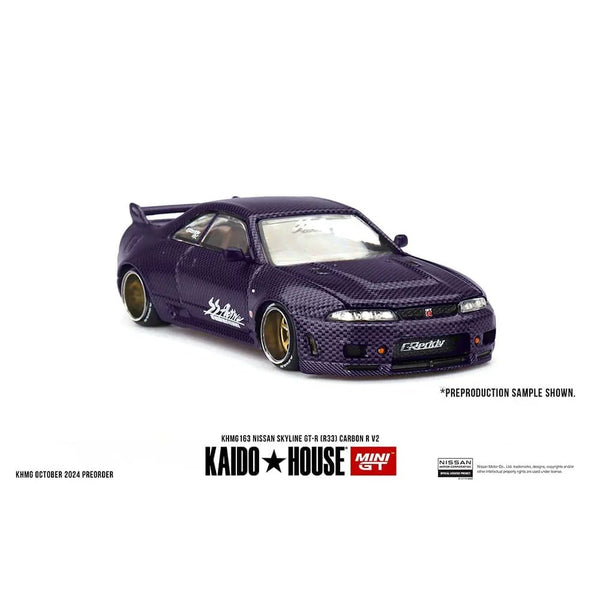 Kaido House x Mini GT - Nissan Skyline GT - R (R33) Active Carbon R V2 – Purple Carbon *Sealed, Possibility of a Chase - Pre - Order* - Top CollectiblesDiecastMini GT