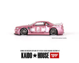 Kaido House x Mini GT - Nissan Skyline GT - R (R34) Kaido Racing Factory V1 – Pink *Sealed, Possibility of a Chase* - Top CollectiblesDiecastMini GT