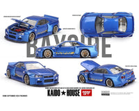 Kaido House x Mini GT - Nissan Skyline GT - R (R34) Kaido Works (V2 Aero) SHINJUKU V2 - Blue *Sealed, Possibility of a Chase - Pre - Order* - Top CollectiblesDiecastMini GT