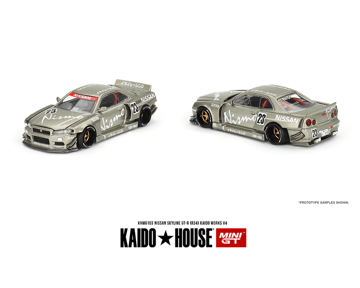 Kaido House x Mini GT - Nissan Skyline GT - R (R34) Kaido Works V4 - Top CollectiblesDiecastMini GT