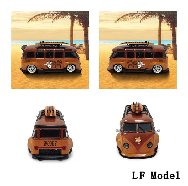 Lang Feng Model - Volkswagen T1 Kombi "Woody" w/ Surfboard *Pre - Order* - Top CollectiblesDiecastLang Feng Model