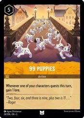 Lorcana - 99 Puppies - 24/204 - Uncommon - Into the Inklands - Top CollectiblesCollectible CardsLorcana