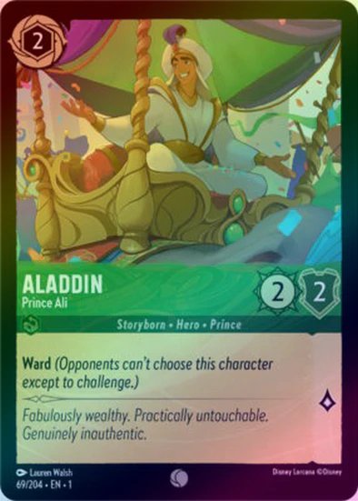 Lorcana - Aladdin (Prince Ali) - 69/204 - Common (Foil) - The First Chapter - Top CollectiblesCollectible CardsLorcana