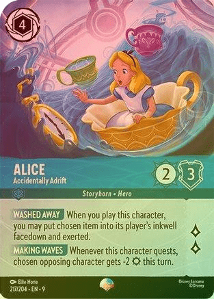 Lorcana - Alice (Accidentally Adrift) - 217/204 - Epic (Foil) - Fabled Top Collectibles Lorcana - Alice (Accidentally Adrift) - 217/204 - Epic (Foil) - Fabled Top Collectibles
