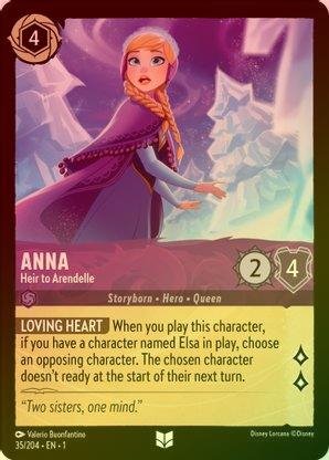 Lorcana - Anna (Heir to Arendelle) - 35/204 - Uncommon (Foil) - The First Chapter - Top CollectiblesCollectible CardsLorcana