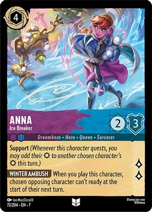 Lorcana - Anna (Ice Breaker) - 72/204 - Uncommon - Archazia's Island - Top CollectiblesCollectible CardsLorcana