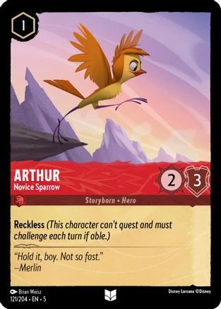 Lorcana - Arthur (Novice Sparrow) - 121/204 - Uncommon - Shimmering Skies - Top CollectiblesCollectible CardsLorcana