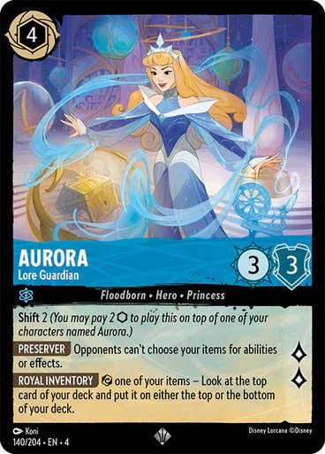 Lorcana - Aurora (Lore Guardian) - 140/204 - Super Rare - Ursula's Return - Top CollectiblesCollectible CardsLorcana