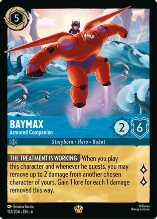 Lorcana - Baymax (Armored Companion) - 157/204 - Legendary - Azurite Sea - Top CollectiblesCollectible CardsLorcana