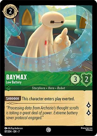 Lorcana - Baymax (Low Battery) - 87/204 - Common - Archazia&