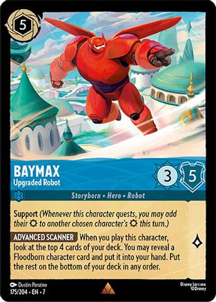 Lorcana - Baymax (Upgraded Robot) - 175/204 - Rare - Archazia's Island - Top CollectiblesCollectible CardsLorcana
