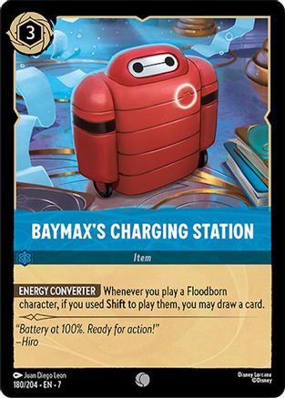 Lorcana - Baymax's Charging Station - 180/204 - Common - Archazia's Island - Top CollectiblesCollectible CardsLorcana