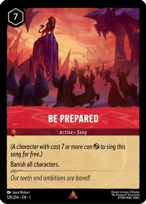 Lorcana - Be Prepared - 128/204 - Rare - The First Chapter - Top CollectiblesCollectible CardsLorcana